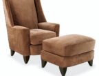 Soft Suede Mushroom Custom Chair and Ottoman